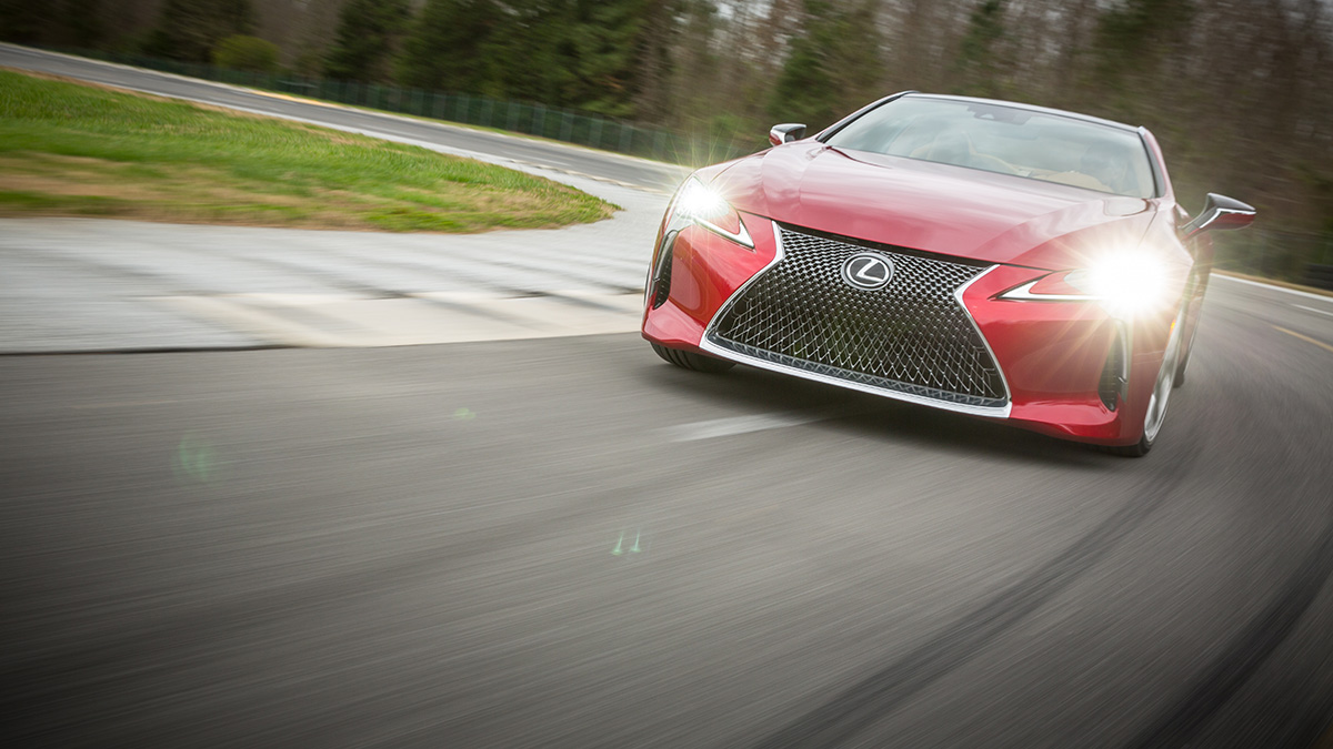 Lexus LC spindle grille headlights