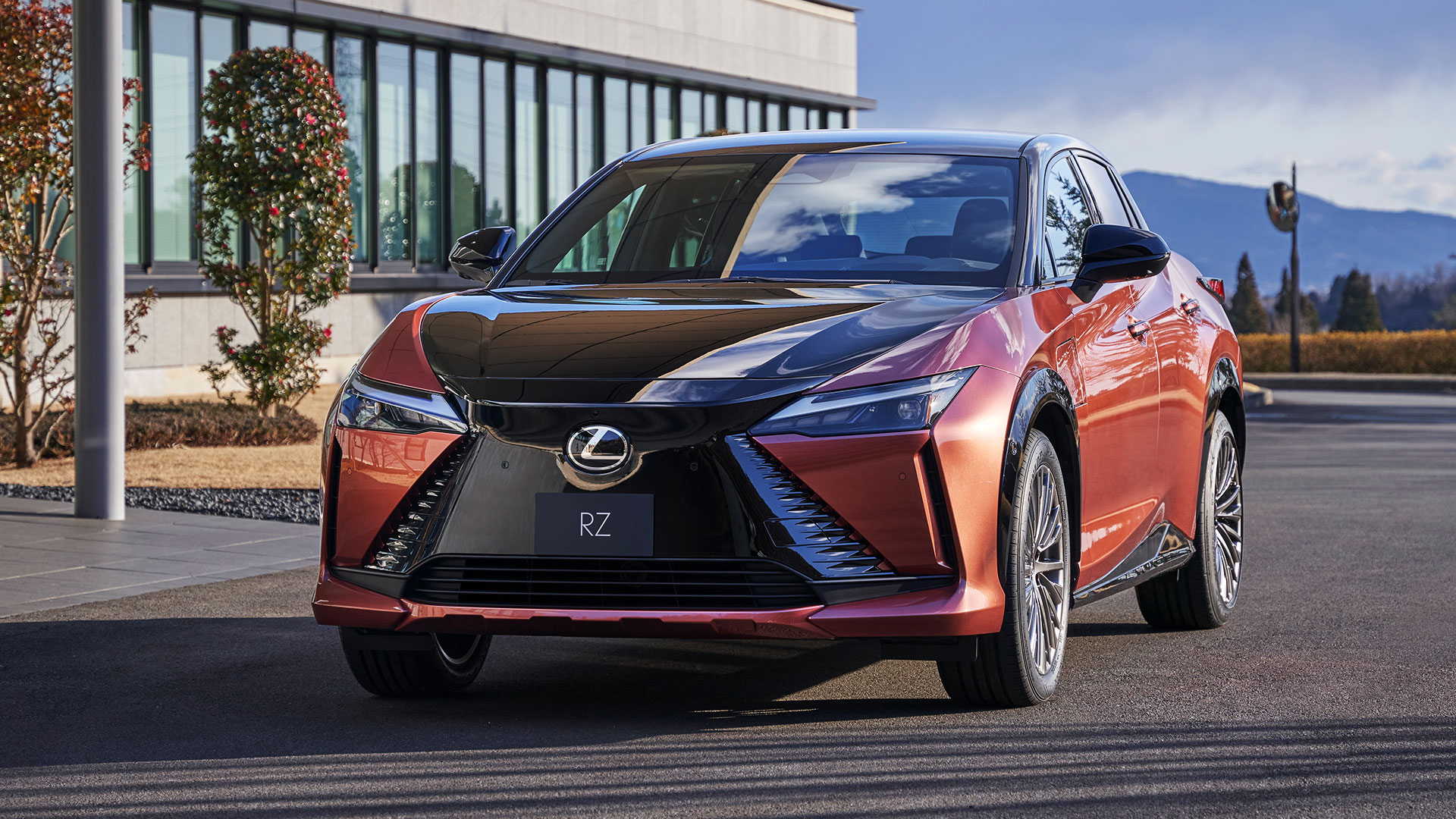 The Lexus RZ 450e will be sold in Australia from mid-2023.  (Overseas pre-production model shown. Australian grades, features & specifications may differ.